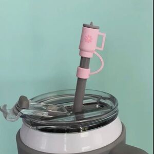 Pink Silicon Tumbler Strawcover 10MM